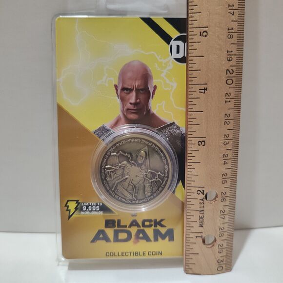 DC Black Adam Collectible Coin Limited Edition Official Badge Figure - Picture 3 of 3